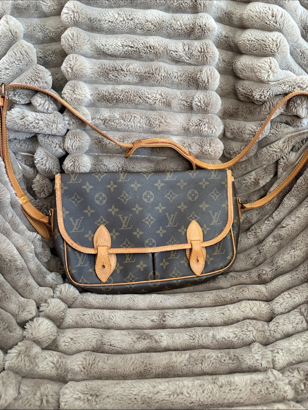 Louis Vuitton Monogram Canvas Crossbody Bag - Brown/ Tan